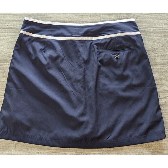Lady Hagen Womens Binding Gold Trim Skirt, Skort w/ side zipper, Size 6 NWT - Picture 2 of 9
